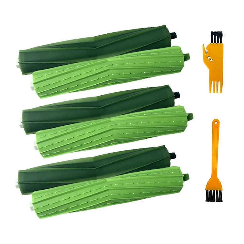 3 Pair Main Rubber Brush Replacement for I3 I7 E5 E6 Series Robot Vacuum Cleaner Accessories