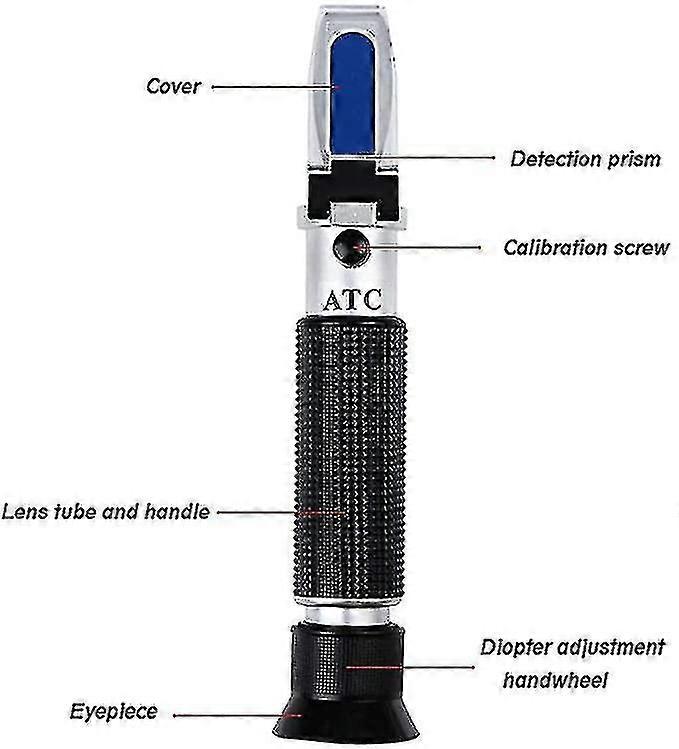 Rifrattometro della distilleria Alcol 0-80% V / v Rifrattometro portatile Misuratore di alcol per bevande alcoliche distillate ed etanolo