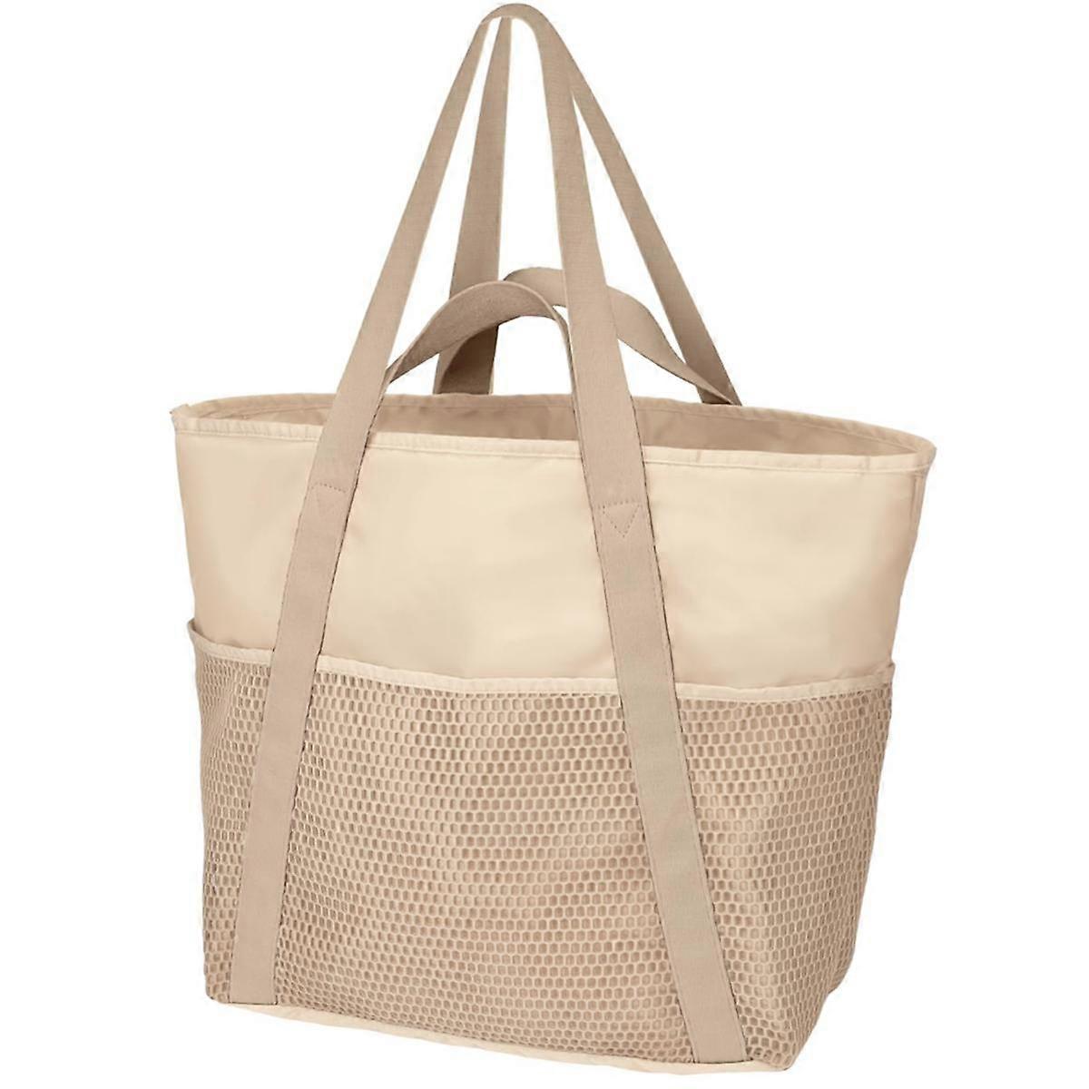 Waterproof Beach Bag with Zipper,Sandproof Beach Tote Bag for Women, Carry on Tote Bag for Swim Cru