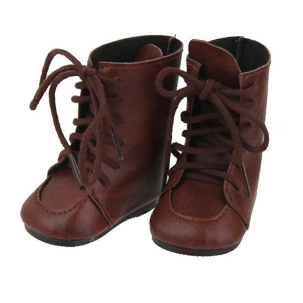 Brown Boots Shoes for American Doll
