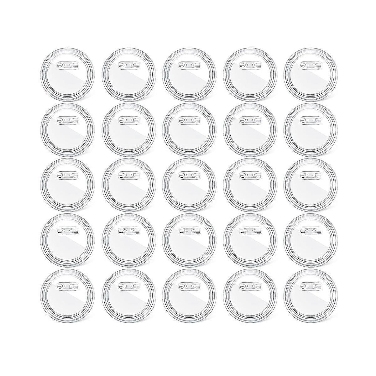 3 Inch DIY Button Pins Acrylic Button Pin Badge Clear Craft Button Badges Pin Back Buttons for Scho
