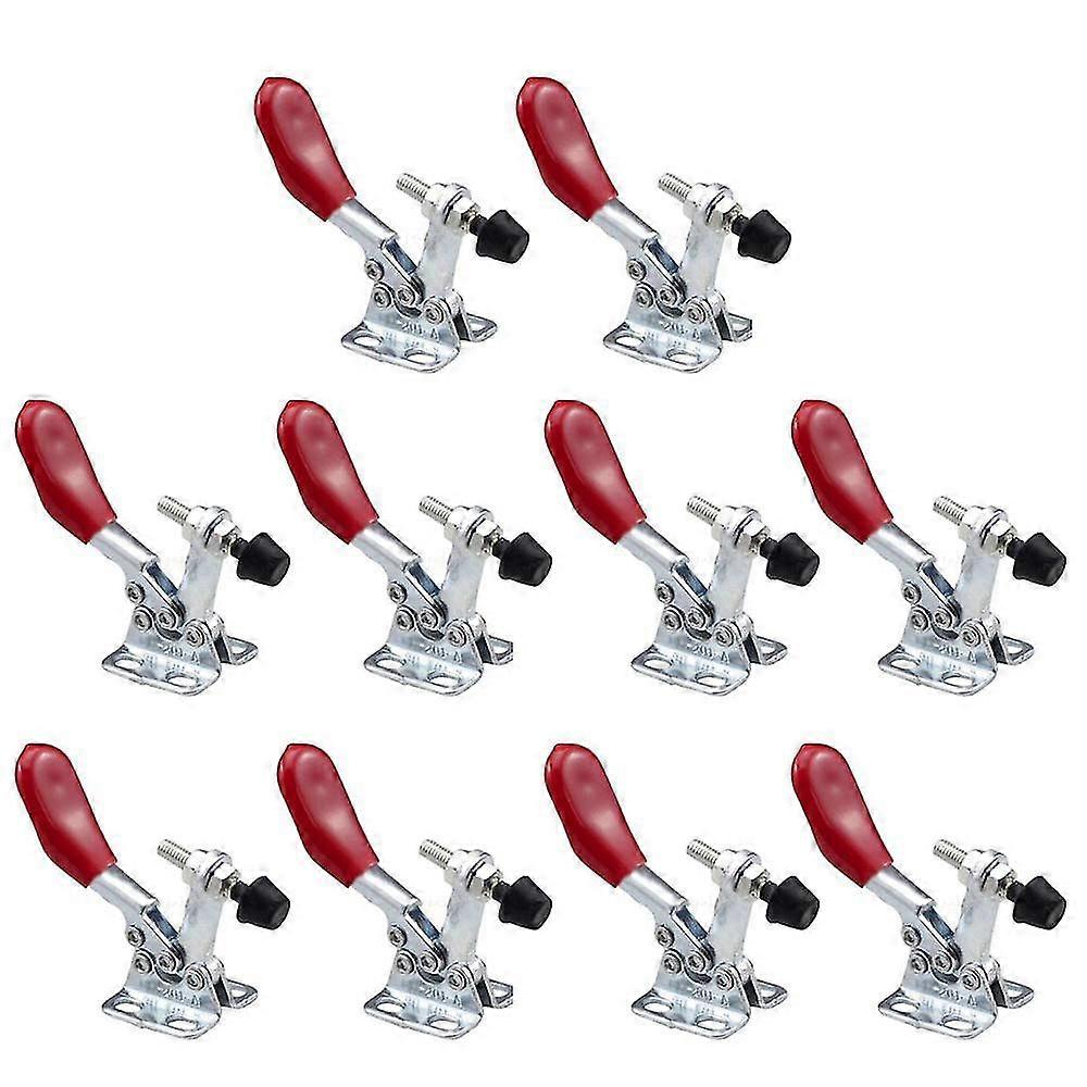 10 Pcs Red Toggle Clamp -201A 27Kg Quick Release Tool Horizontal Hand New Heavy Duty Tooling Access
