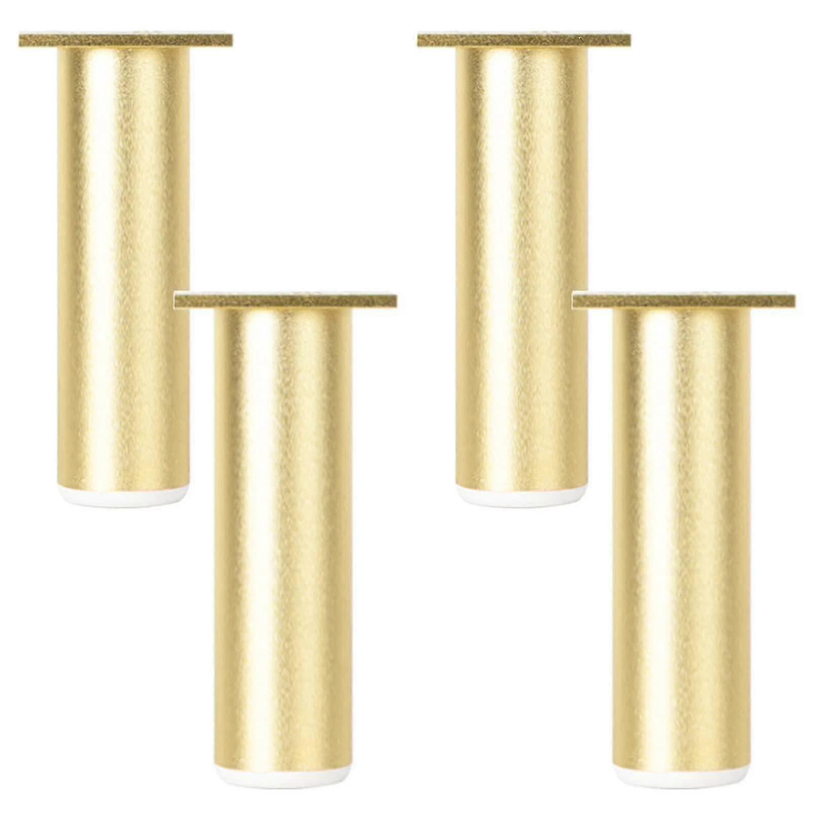 4coffee Table Leg Sofa Legs Gold, Table Feet Ρυθμιζόμενο Ύψος, Tube Leg Round, Ύψος: 6-30cm Βάση Κράμα Αλουμινίου | Ανοδιωμένη επιφάνεια