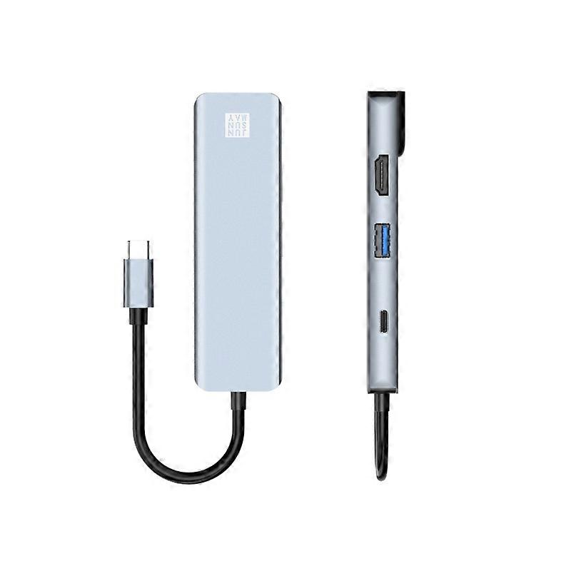 JUNSUNMAY 6-in-1-Typ-C-zu-HDMI-/Ethernet-Hub