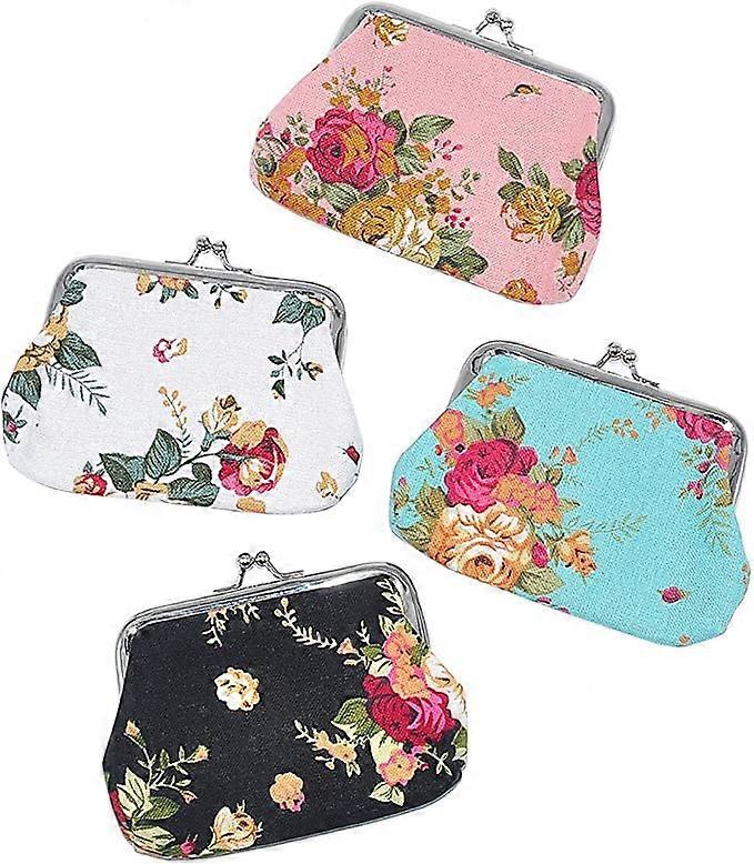 4-pack Canvas Plånbok Söt låsstängning