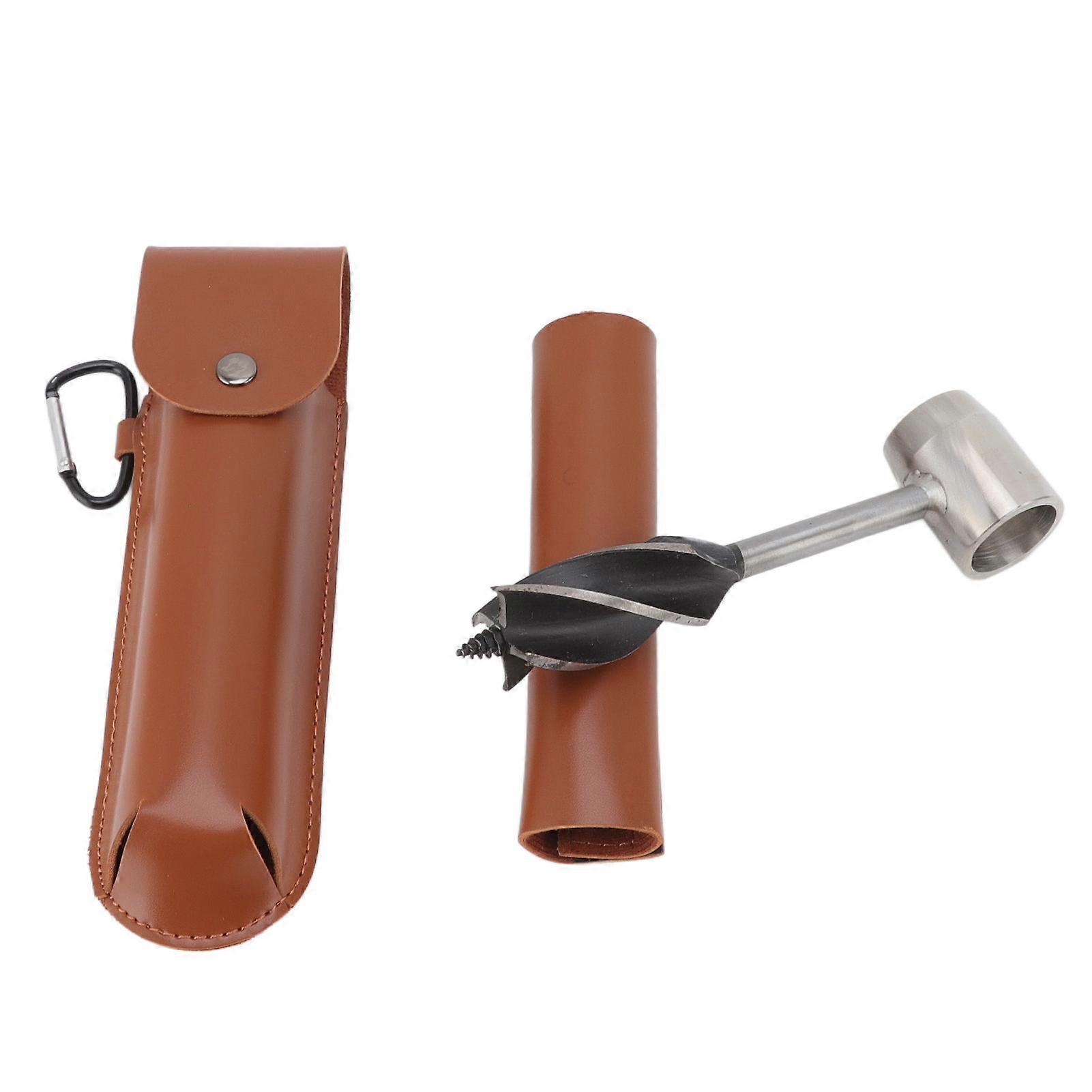 Woodworking Punch Tools - Manual Wood Auger Wrench for Hand Survival