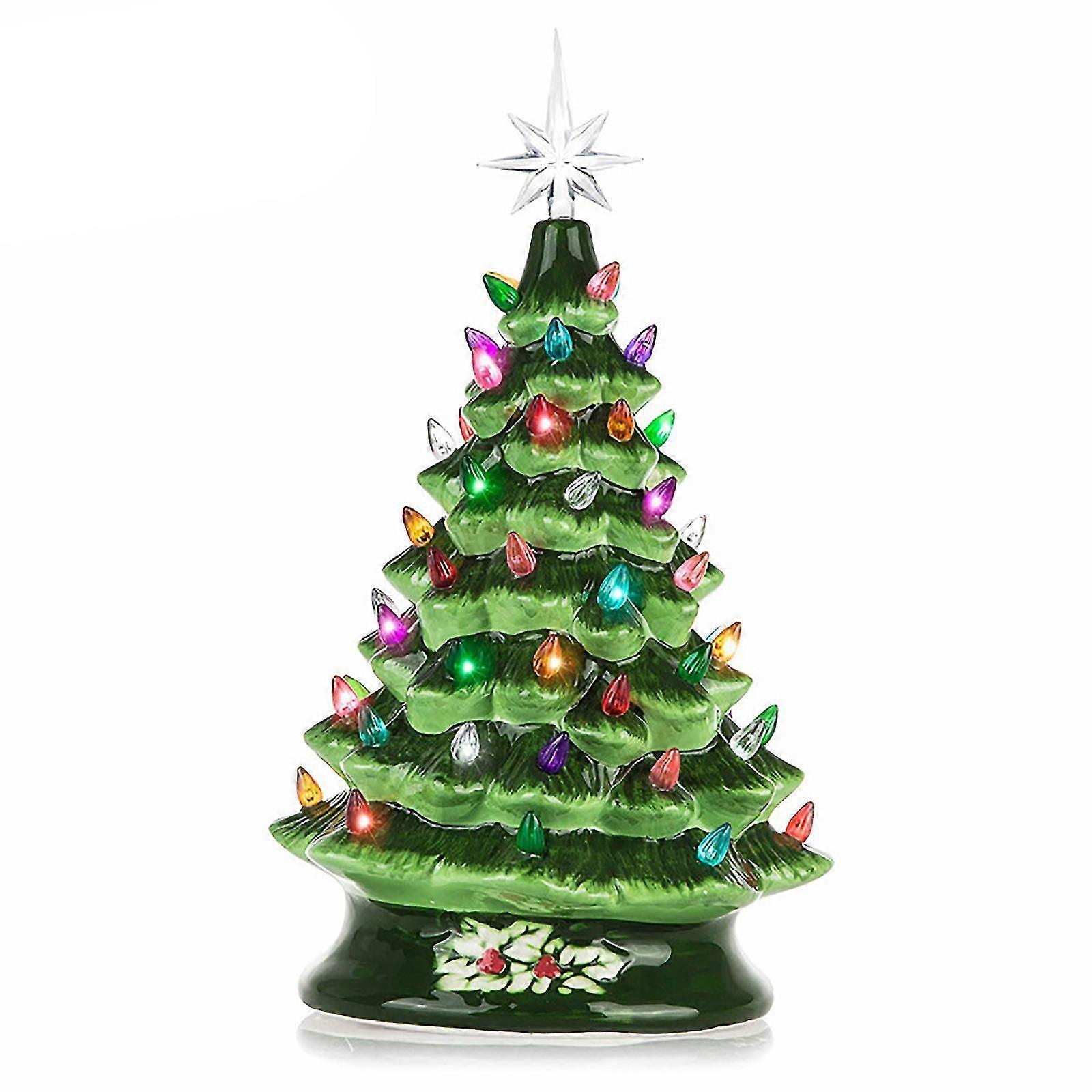 ブラックフライデーのお得な情報サプライズセラミッククリスマスツリークリスマスツリーLEDデコレーションセラミックデスクトップクリスマスデコレーション1309