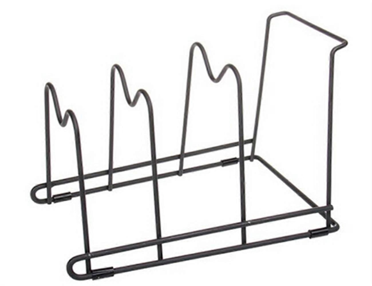 3 Slots Pan Stand Dish Rack Pot Holder Cookware Organizer