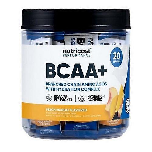 Nutricost BCAA + Hydration Stickpacks Peach Mango ,20 Sticks