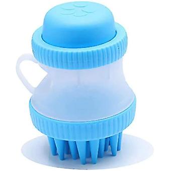 Spazzola da bagno per animali domestici con distributore di sapone - Spazzola per lavaggio in silicone