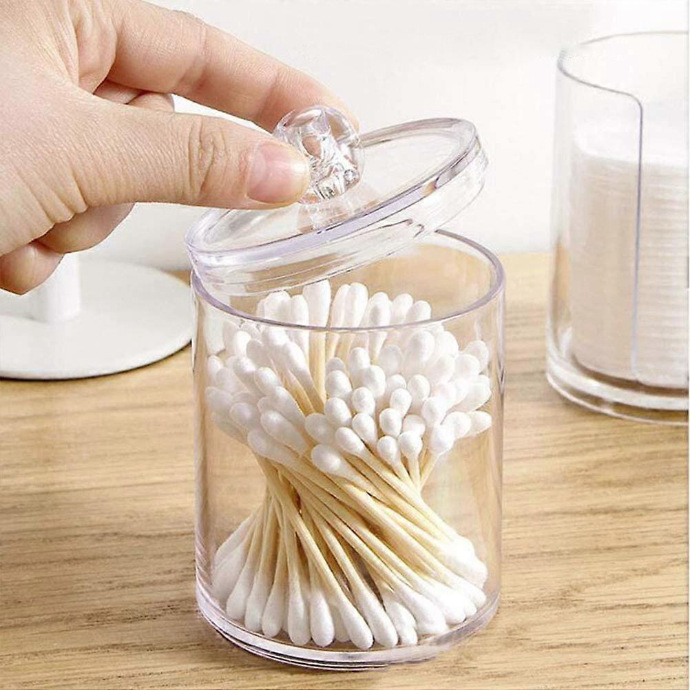 Acrylic Bathroom Cotton Balls Jar Organizer Clear Durable Transparent 3PCS Container