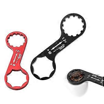 Werkzeug Tretlager Fahrradschlüssel Radfahren Reparatur Entfernen Zaunkönig Fahrradschlüssel (schwarz + rot) (2pcs)