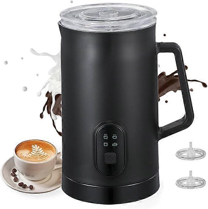 Elektrisk melkeskummer 400W 580ml / 19.61oz varm og kald melkeskummer Silent Operation 4 i 1 automatisk sklisikker rustfritt stål maker for kaffe latte c