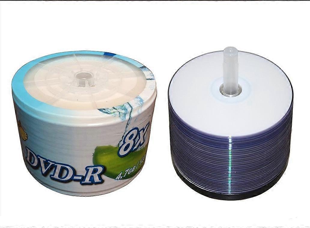 50 DVD+R DL 4.7GB 白封面喷墨可打印 8X 空白介质光盘