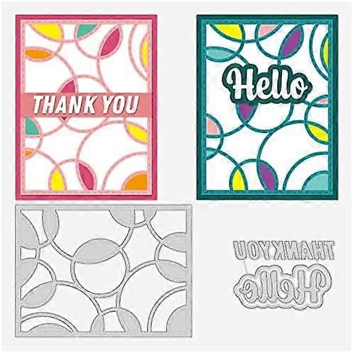 Geometric Background Embossing Template Mould Lines Circles Shapes Carbon Steel Die Cuts for Scrapbooking Card DIY Craft Decoration