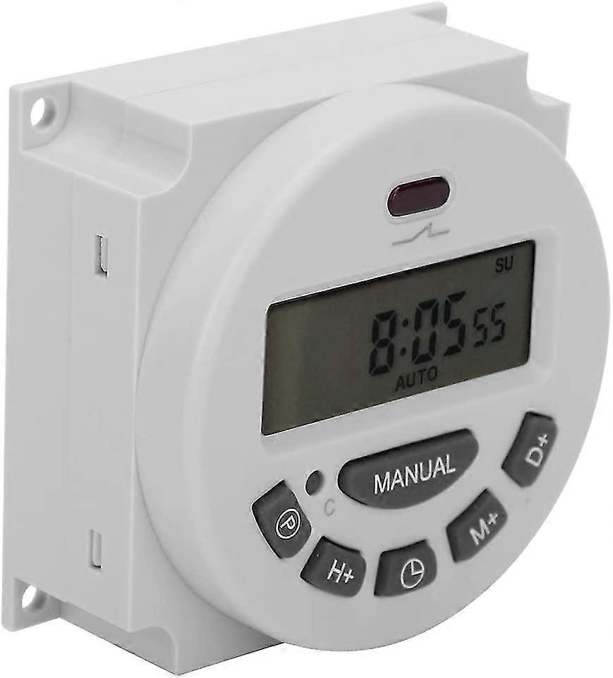 Digital Programmable Time Control Switch Microcomputer Electronic Timer (white) (1pcs)