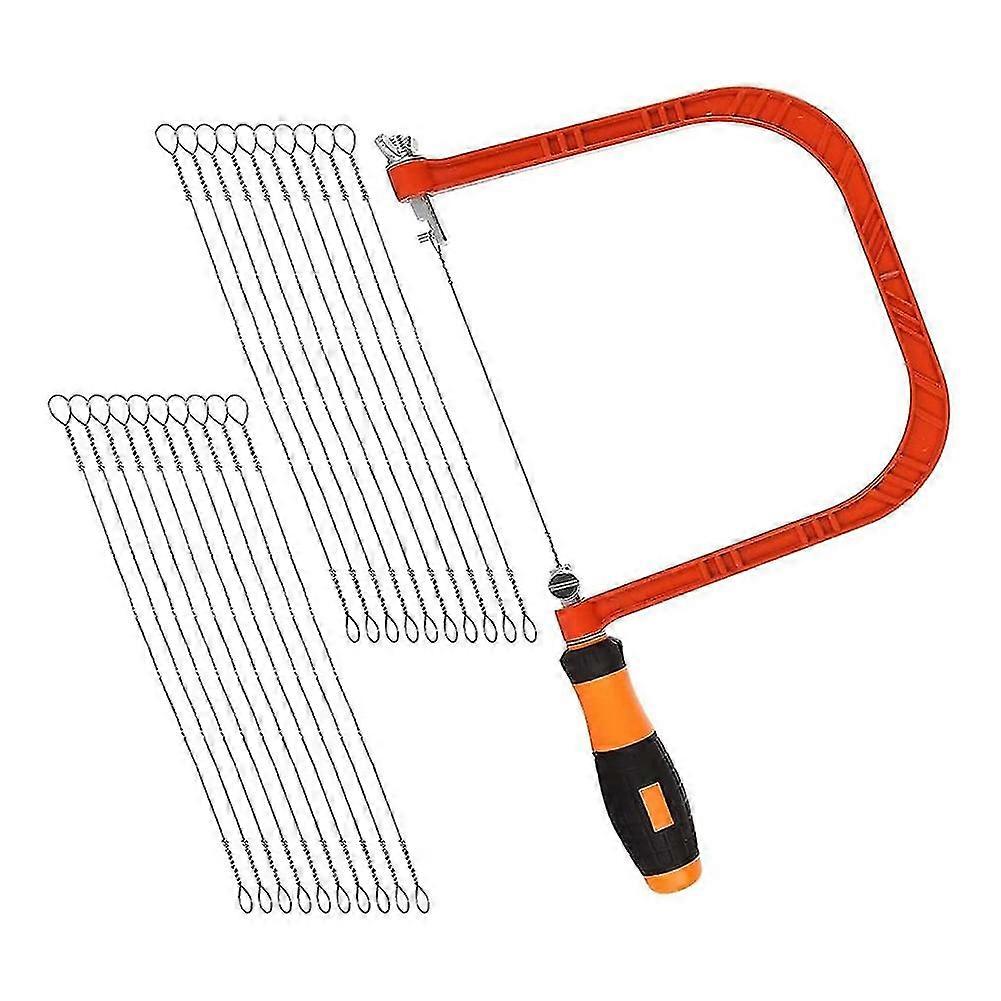 6 Inch Coping Saw Hand Saw, Fret Saw Coping Frame And Extra 20 Pcs Replacement Blades Set For Wood