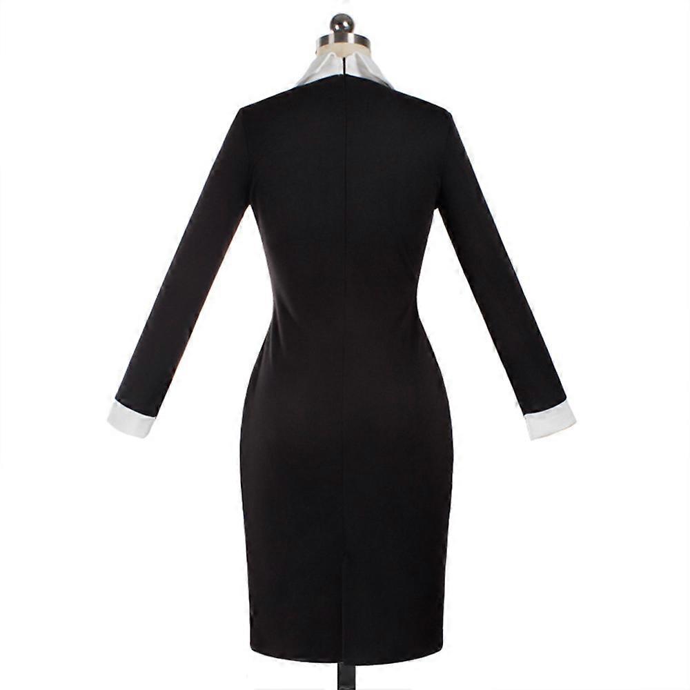Rochie cu mânecă lungă cu guler