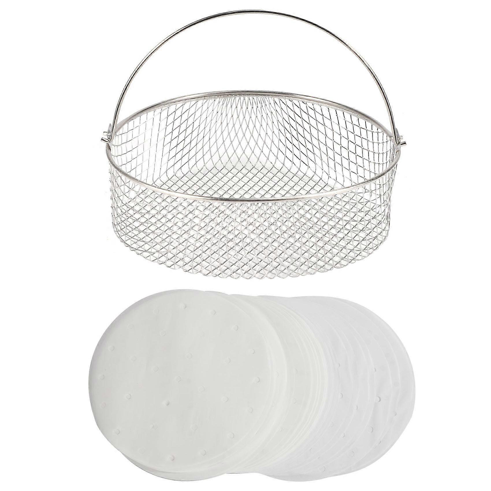 Basket for Mesh Steamer Basket for Ninja Foodi 6.5, 8Qt, Basket, Crisping Basket with Handle