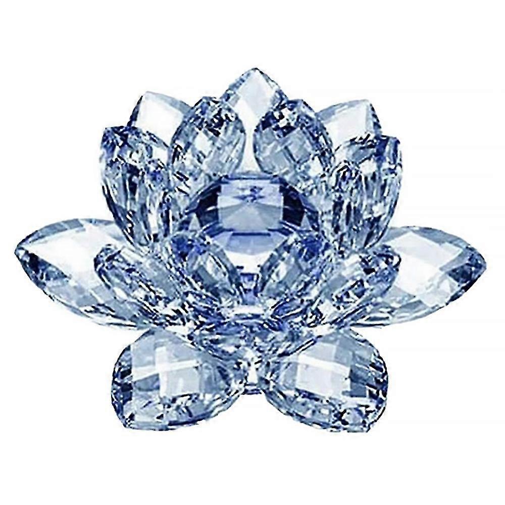 Blue Crystal Flower Ornaments Crystal Lotus Interior(large)