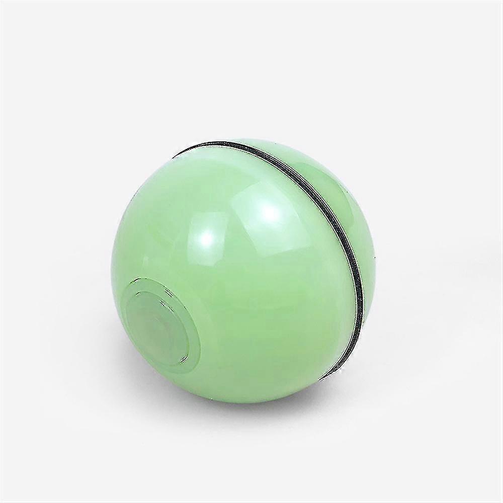 Interactive 360 Self-rotating Cat Balls Toy Usb Rechargeable Ball With Led Light (green)