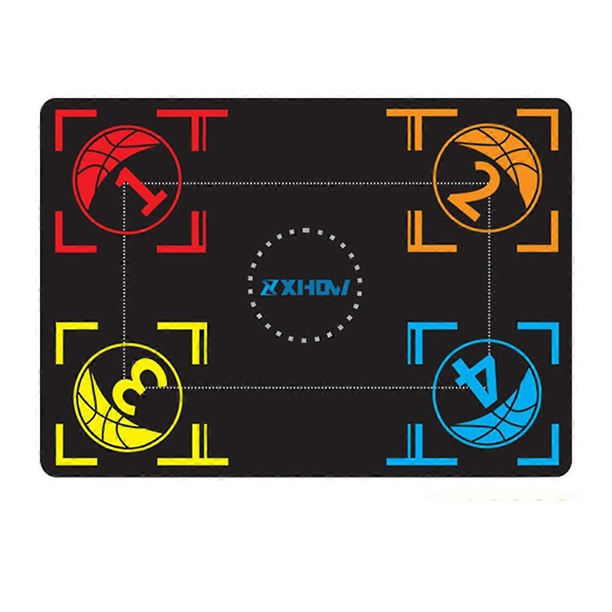 子供用バスケットボールトレーニングマット ゴム製 滑り止め ノイズ吸収 屋内フットワークトレーニングラグ キッズ補助スポーツアクセサリー