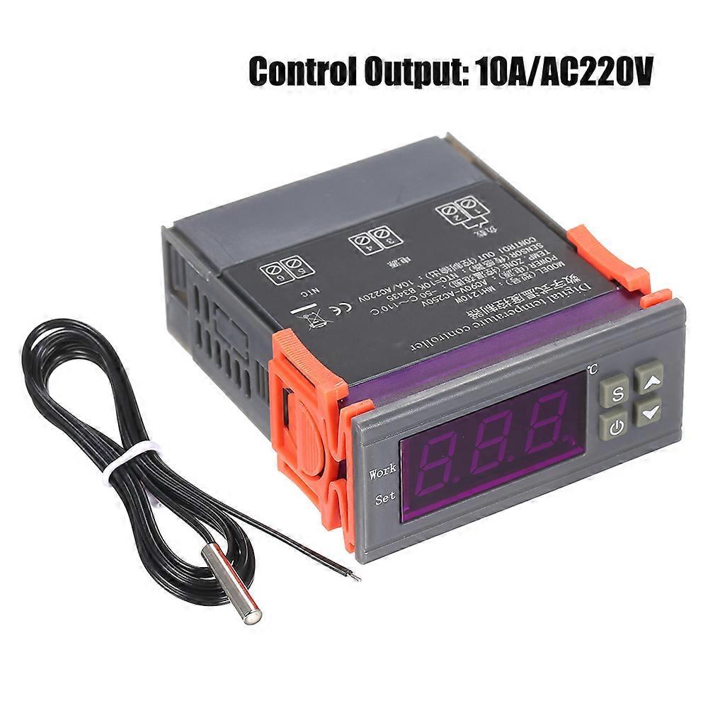 MH-1210W Intelligent Microcomputer Digital Temperature Controller High Accuracy Heating/Cooling Temperature Control Thermostat Regulator with Sensor