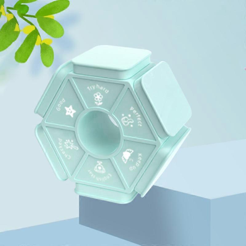 Teacher Stamps Inking Comment Stamp English Version Praise Reward for School Classroom Homework Grading Stamp Motivational Messages Leakage-proof