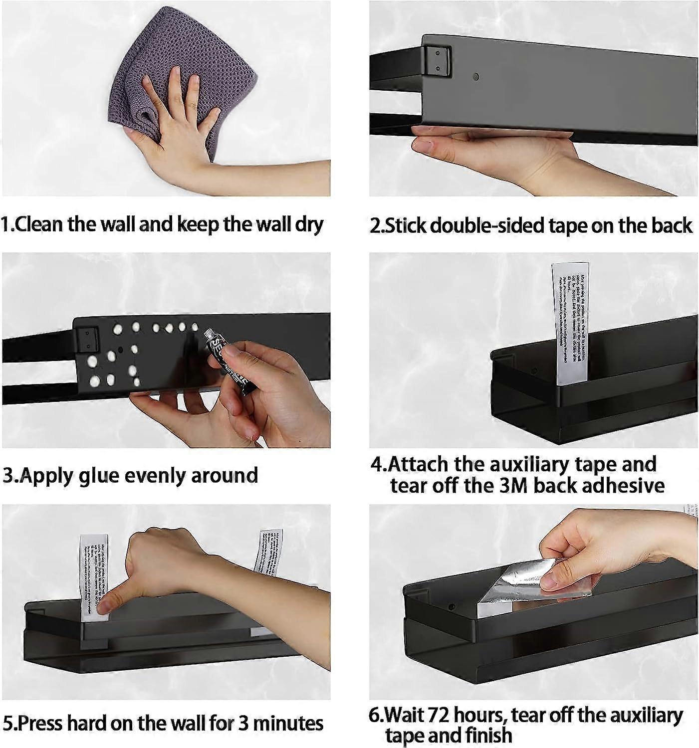 Shower Shelf, Bathroom Shelf Without Drilling, Shower Caddy, Stainless ...