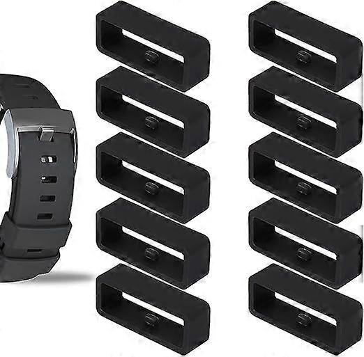 10 Pieces Silicone Watch Loop for 22 mm strap - , suitable for Bo Neng A360 Garmin Fenix7 and other 22 width silicone glasses