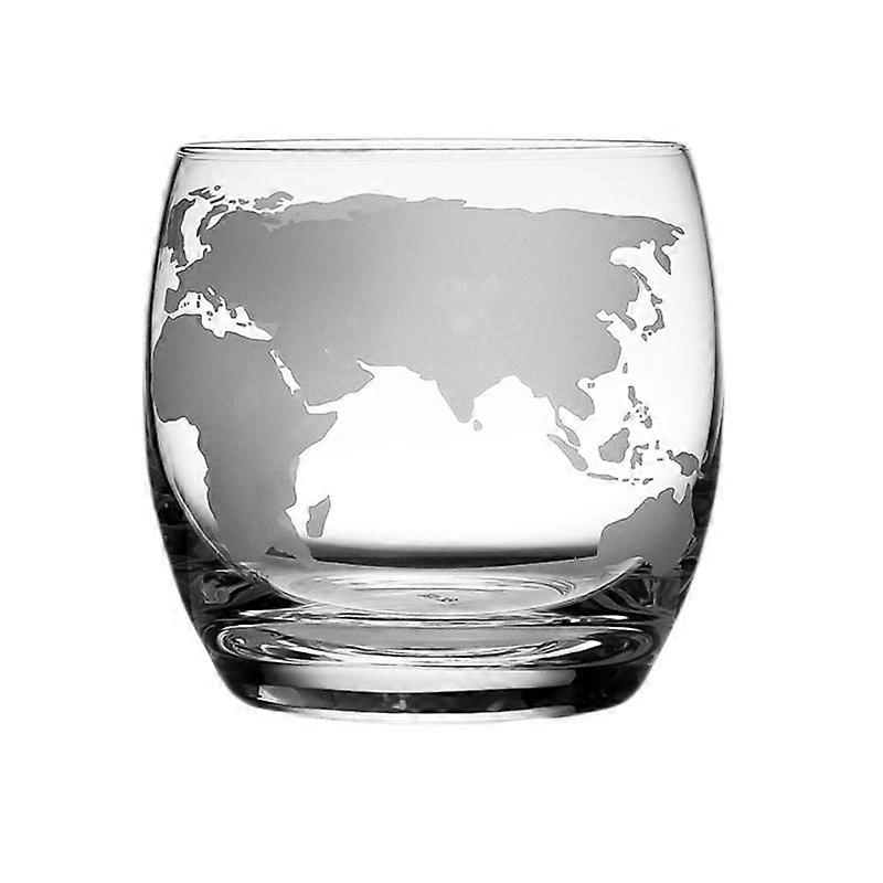 400ML Glass Vodka Rum World Map Cup
