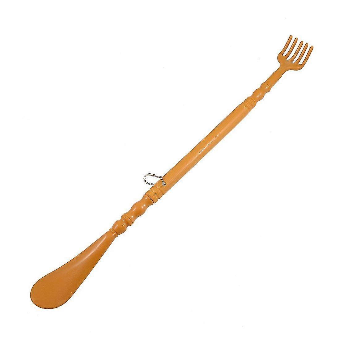 Brown Plastic Handle Back Scratch Helper Massager 48 Cm