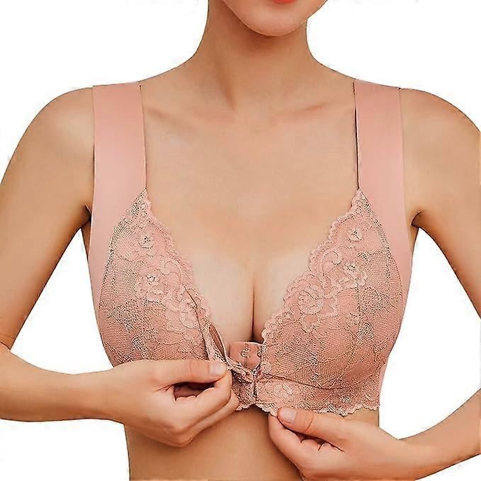 Women's Front Closure Bras Racerback Full Coverage Lace Bra