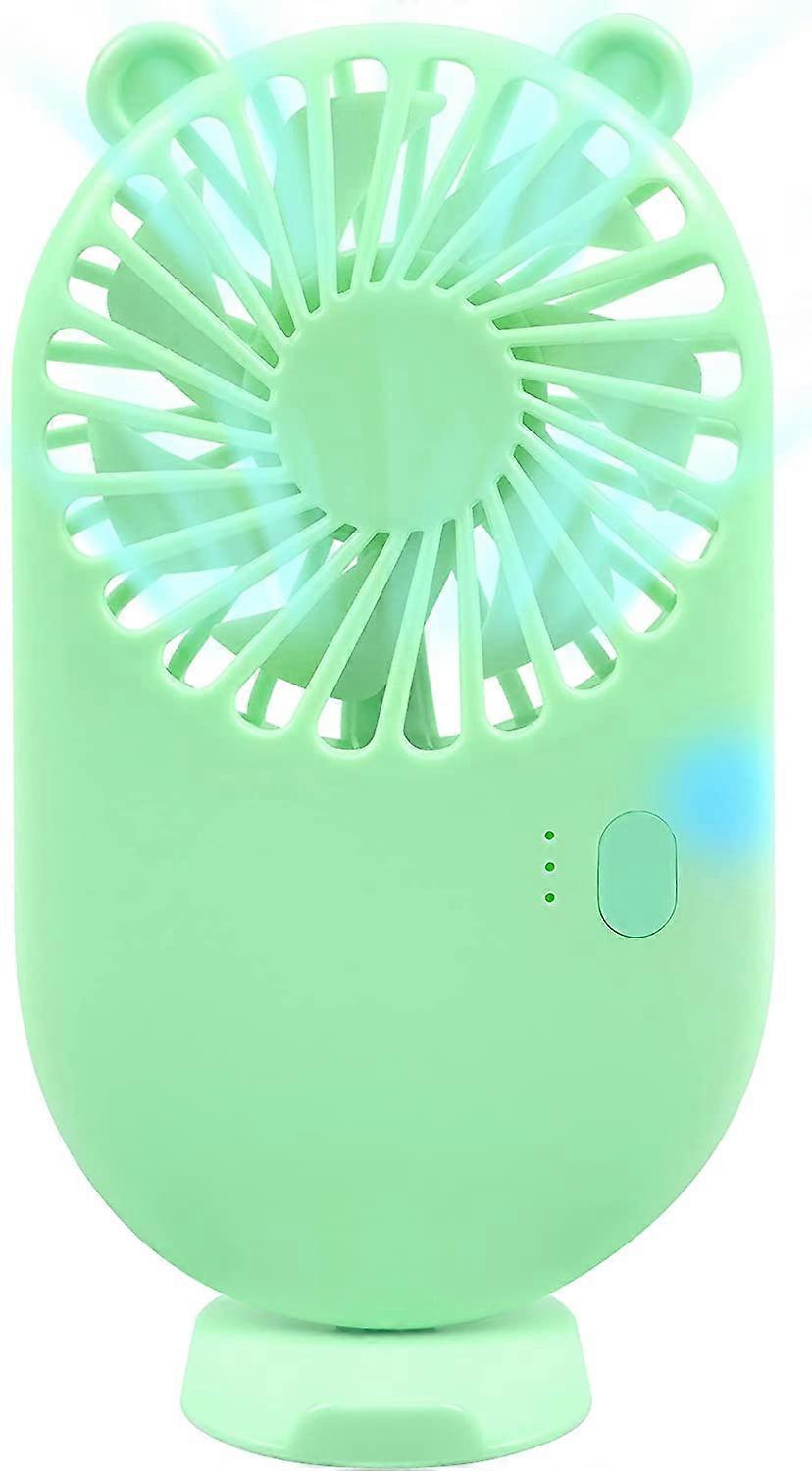 3 In 1 Portable Mini Fan, Desktop Fan with Base, Handheld Personal Fan with USB Rehargeable, 3 Settings Lightweight Pocket Fan, Eyelash Fan for Woma