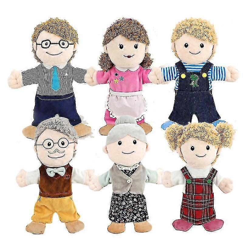 Educational Hand Puppet Soft Plush Family Members Finger Puppets Ideal For Early Storytelling And Kids' Education Plush Toy Dolls
