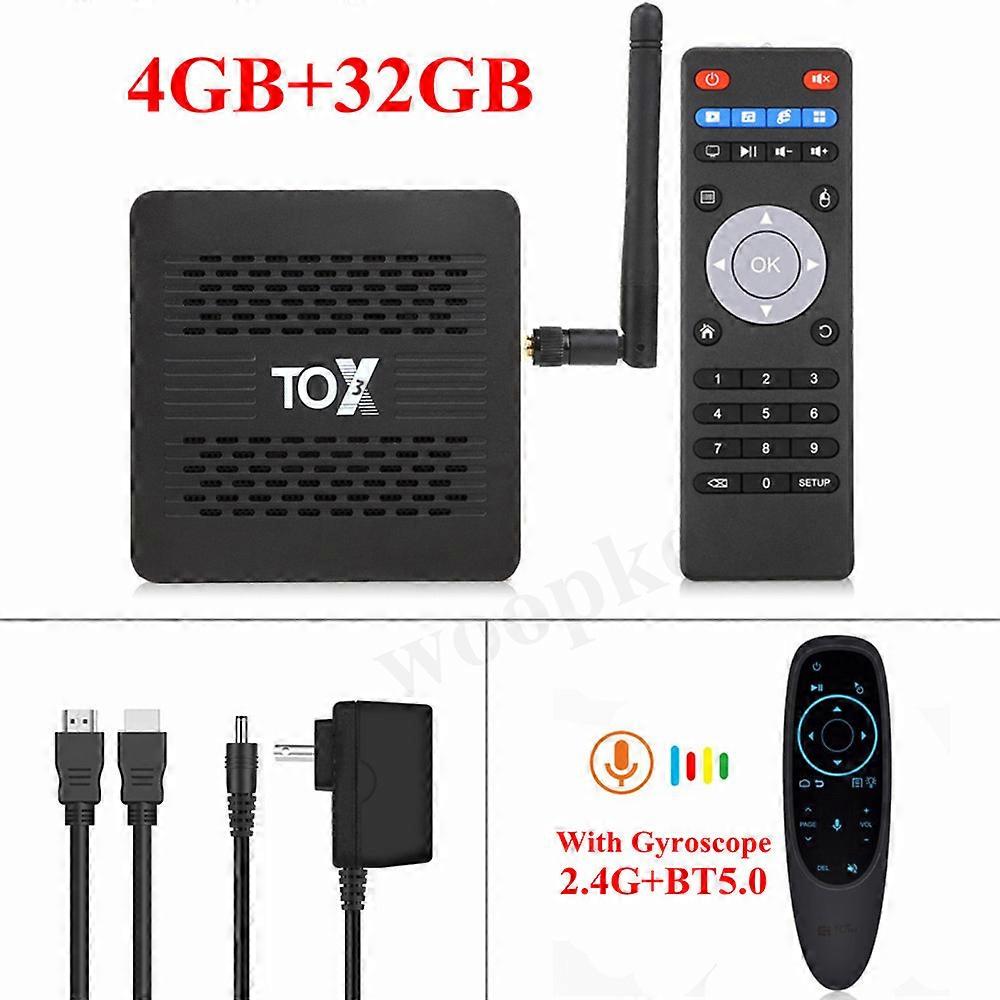 Woopker TOX3 TV Box Android 11.0 Smart Set Tops Amlogic S905X4 Wifi BT4.1 1000M 4K HDR Media Player Support Google Play Dolby