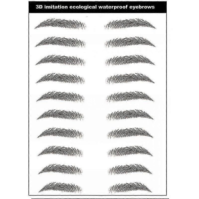 4d Hair-like Eyebrow, Tattoo Sticker, False Eyebrows, Waterproof Makeup, 5 Sheets