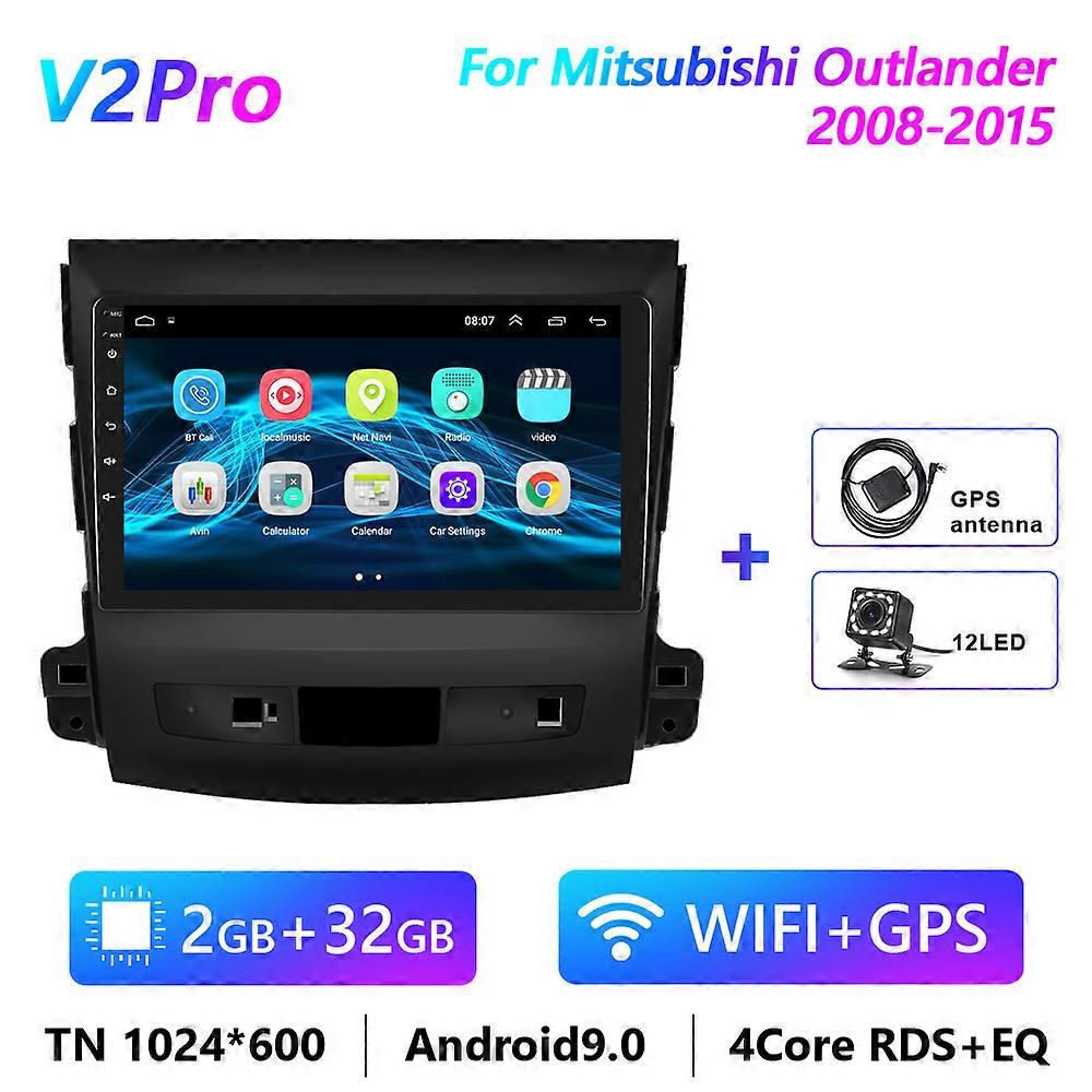 Redkid Podofo Android Radio Mobil Pemutar Multimedia untuk Mitsubishi Outlander 2008-2015 Carplay St
