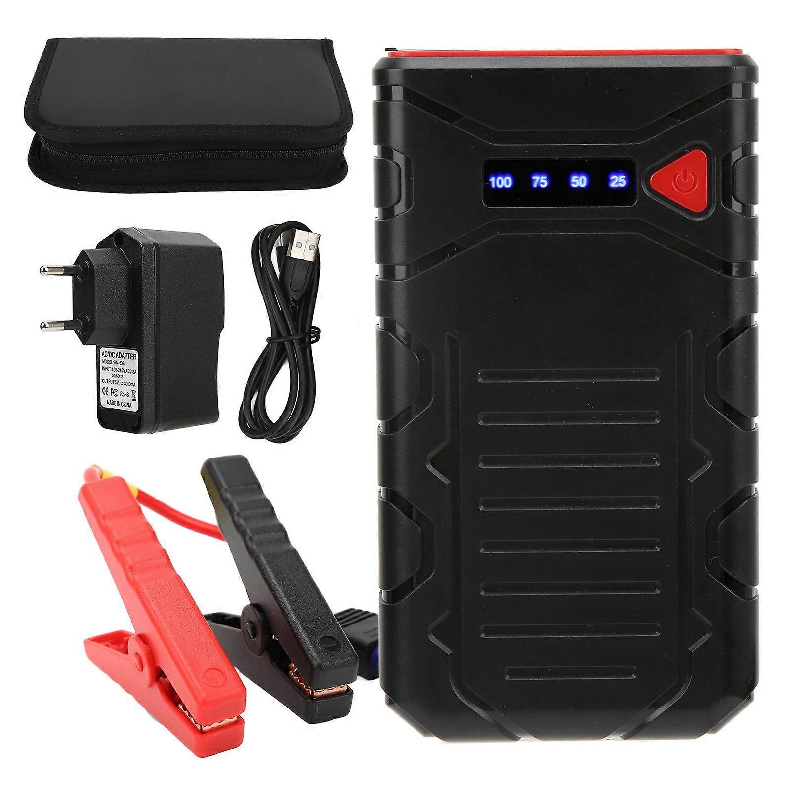 10400mAh Car Jump Starter USB Output Multifunction 1000A with Flashlight Power Bank for 12V ATV UTV 100240VEU Plug