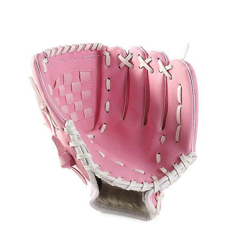 Utomhussport Basebollhandske Softball Träningsutrustning Outfield PitcherHandskar Pu Softball Handske Rosa, 1 st