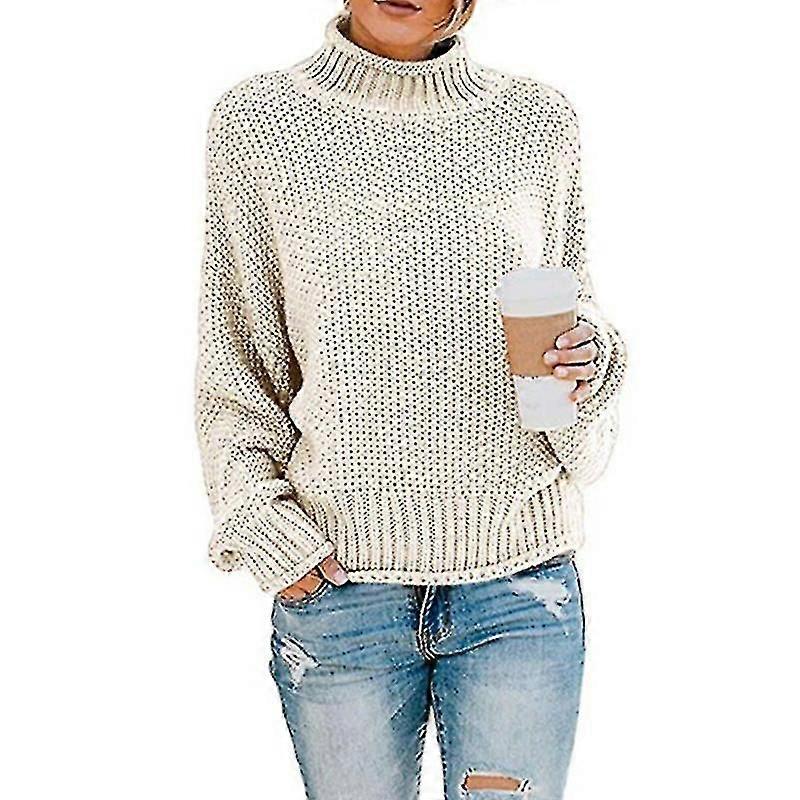 Damen Strickpullover Langarm Casual Oversize