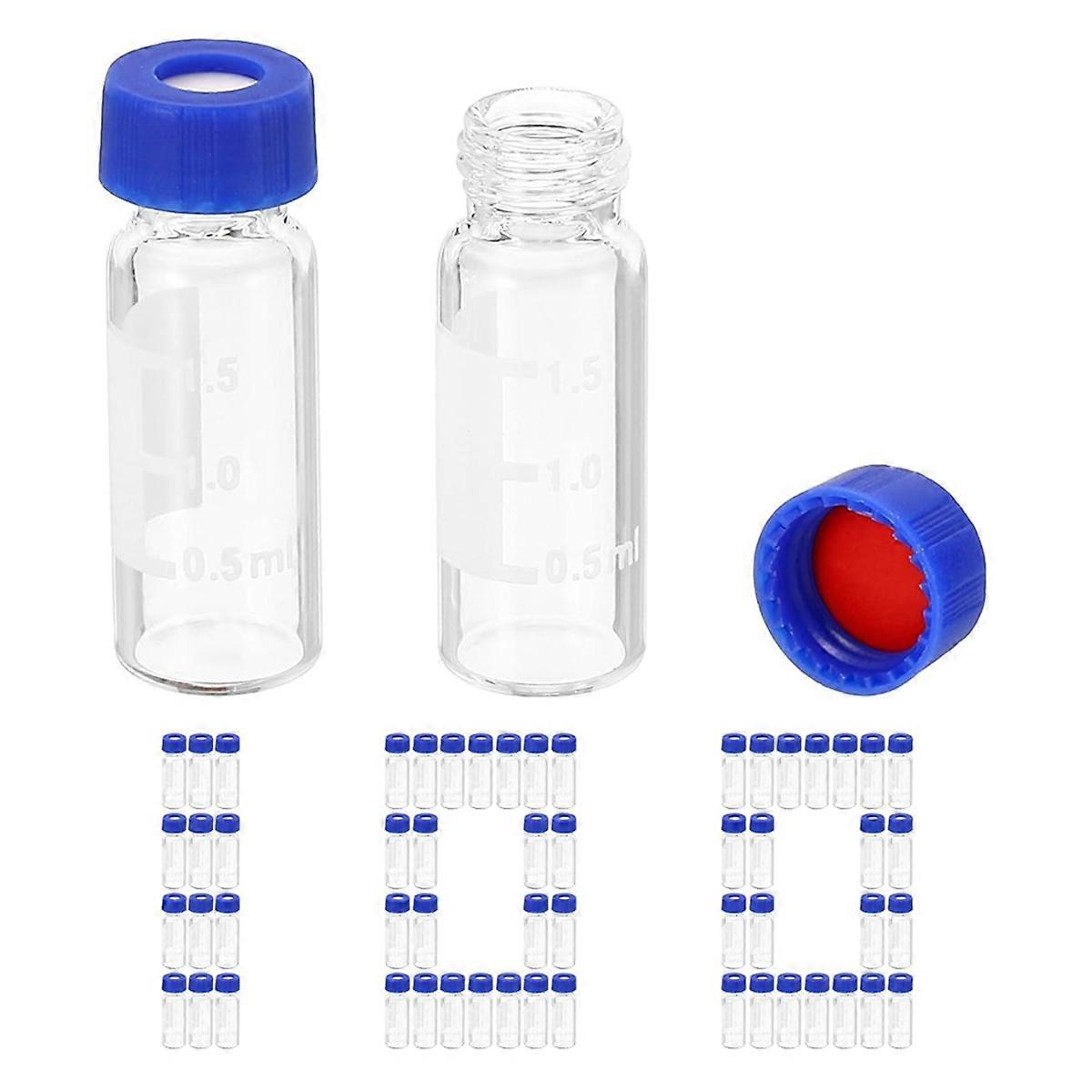 2ml Autosampler Vial, HPLC/ Vials 9-425 Lab Clear Vials Sample Vial Screw Cap Writing Patch 100PCS