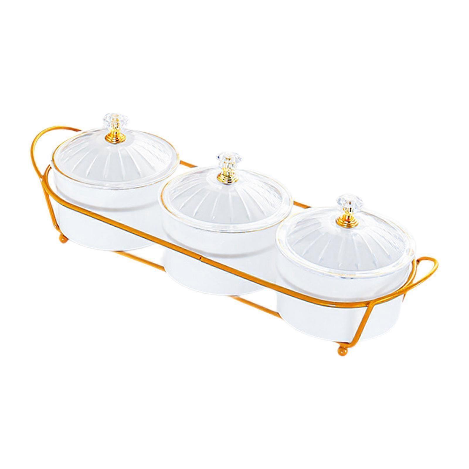 Candy Bowl with Lid Tray, Appetizer Serving Tray, Nut Serving Set, Divided