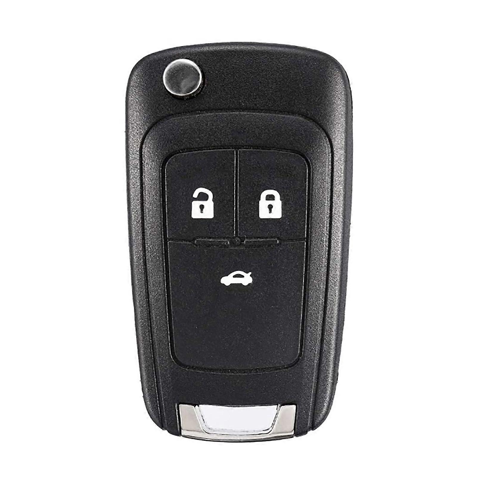 Chevrolet Cruze Key Shell - Durable Black Plastic, 3-Button Design