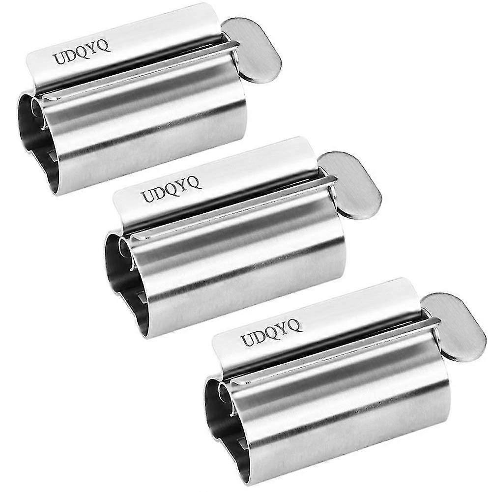 Tube Squeezer, Pack Of 3 Toothpaste Squeezer Stainless Steel Save Toothpaste (silver)