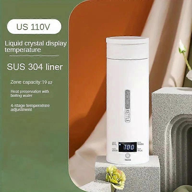 Travel Electric Kettle With LED Display Portable Small Mini Tea Coffee Kettle Water Boiler Water Heater With 4 Temperature Control Stainless Steel