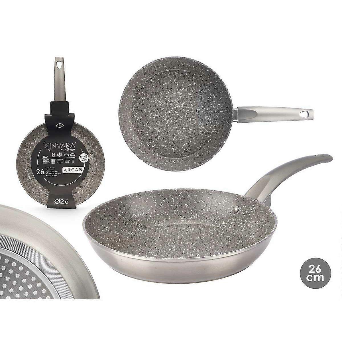 Non-stick frying pan Kinvara Silver Aluminium Induction