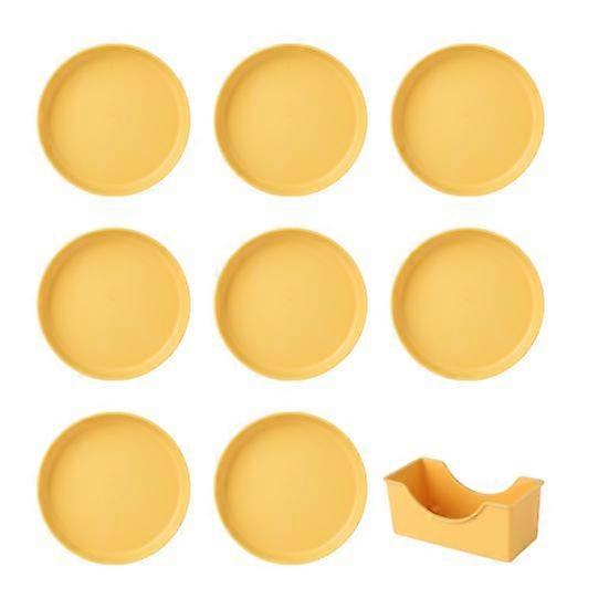8Pcs ελαφριά πλαστικά πιάτα άθραυστα επαναχρησιμοποιήσιμα πιάτα δείπνου πλυντήριο πιάτων ασφαλή πολύχρωμα πιάτα για την κουζίνα καθημερινά πιάτα κάμπινγκ