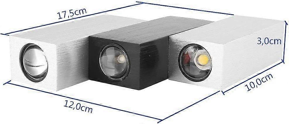 Double head up and down lighting wall lamp warm light 6w