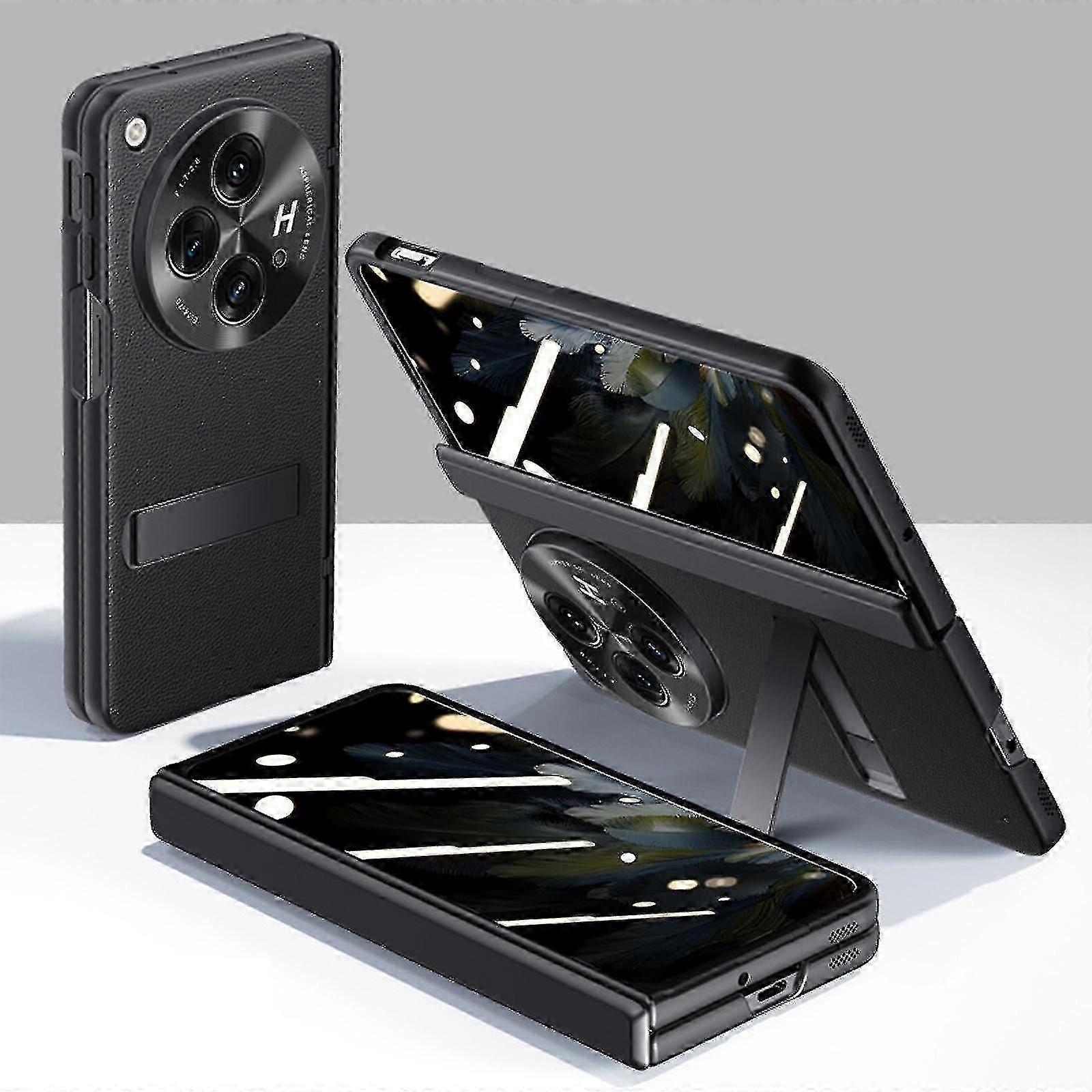 For Oneplus Open Case With Privacy Screen Protector & Hinge Protection, Luxury Protective Slim For Oneplus Open Cover With Kickstand